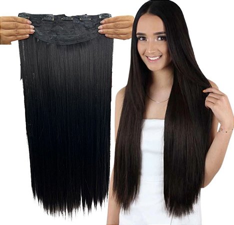 Aplique de Cabelo Orgânico Preto