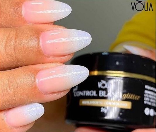 Vólia Gel Control Blanc Glitter Pote 24g