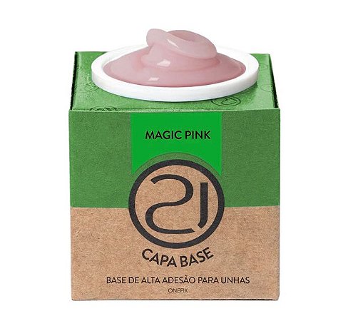 Nails 21 Capa Base OneFix Magic Pink Ecoline Pote 13g