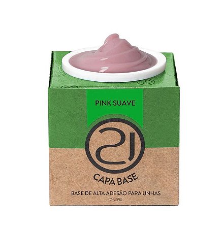 Nails 21 Capa Base OneFix Pink Suave Ecoline Pote 28g