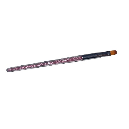 Pincel Lingua de gato cristal rosa n6