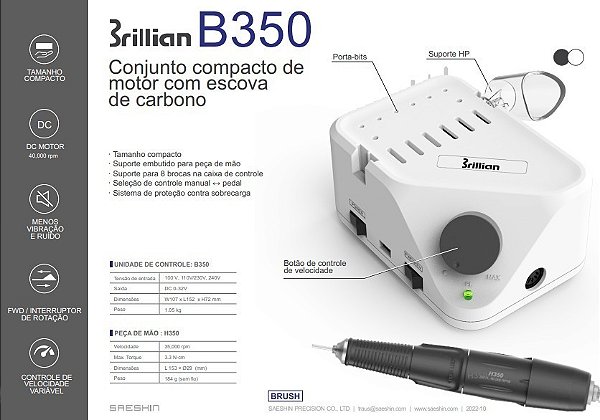 Motor Saeshin Brilian B350-35 Mil RPM