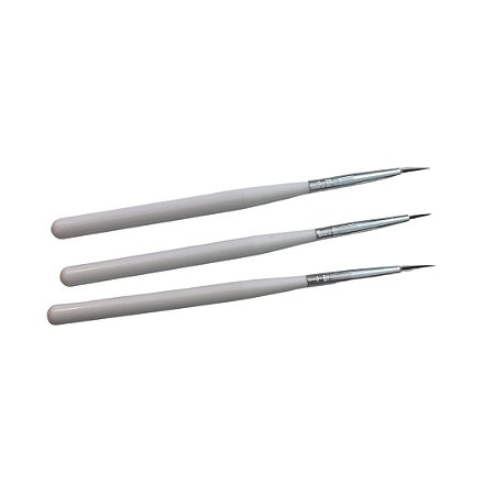 Kit 3 pinceis fininho -Branco