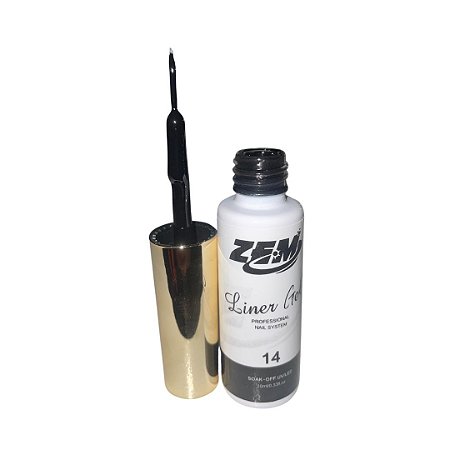 Zem Esmalte Pincel Fino Preto 10ml