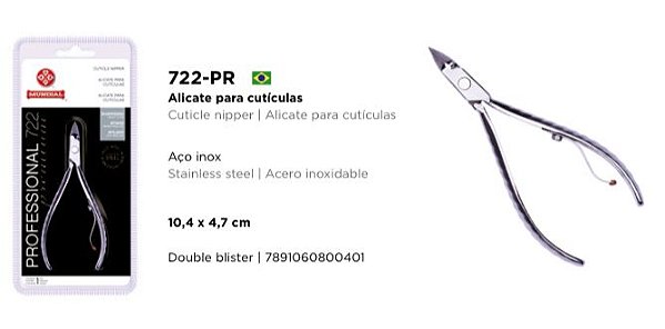 Mundial Alicate de Cutícula 722 Inox Afiado