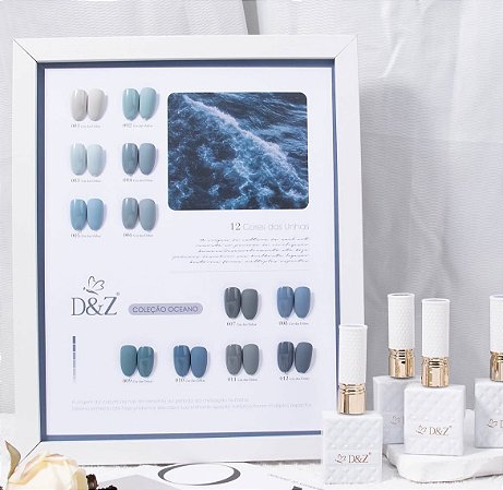 D&z Kit Luxo Coleção Oceano 12 Esmaltes 15ml cada