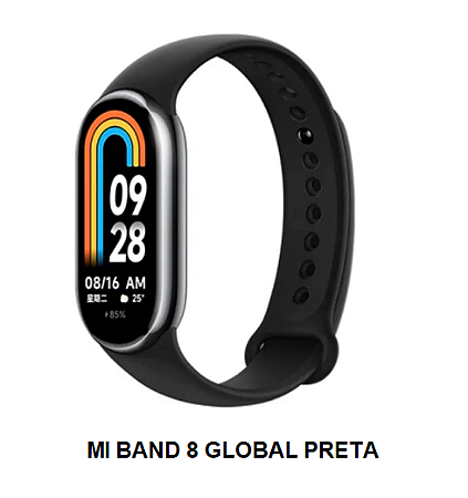 Xiaomi, Mi Band 8, Global, Preto, Original, Lacrado.