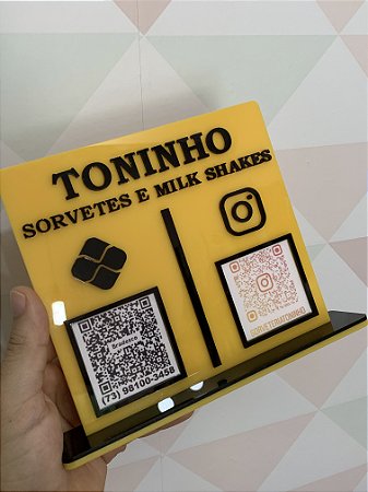 Placa Qr Code - 2 Espaços