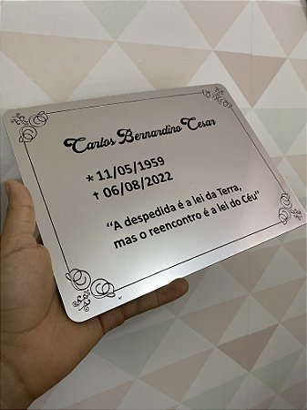 Placa de Homenagem