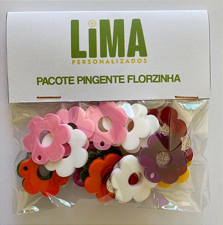 Pingente Acrílico Florzinha (25 Unidades)