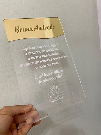 Troféu Homenagem Acrílico 01
