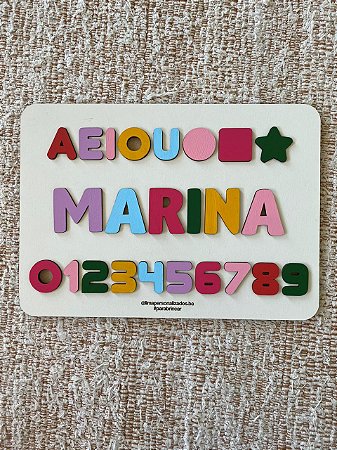 Plaquinha Marina