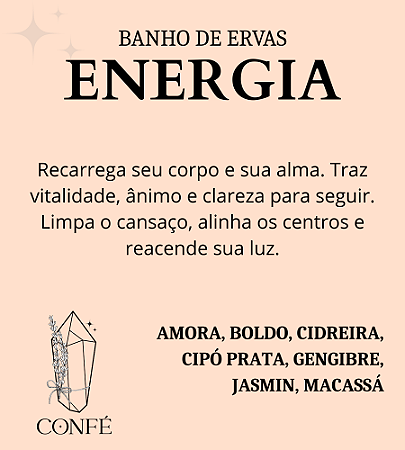 Banho de Ervas - Energia