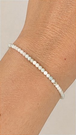 Pulseira Larimar 2 mm Multifacetada - Acalma, Libera Controle e Culpa