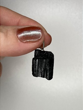 Pingente de Turmalina Negra - Proteção energética, escudo,