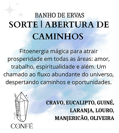 Banho de Ervas  - Sorte, Abertura de Caminhos ( EDIÇÃO ESPECIAL )