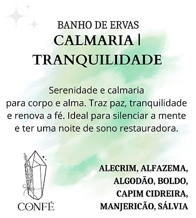 Banho de Ervas  - Calmaria e Tranquilidade( EDIÇÃO ESPECIAL )