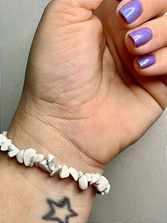 Pulseira de Howlita Cascalho - A Pedra da Paz Interior, Paciência e Cura Emocional