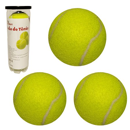 Bola de tenis com 3 pecas 6,3cm de ø no tubo