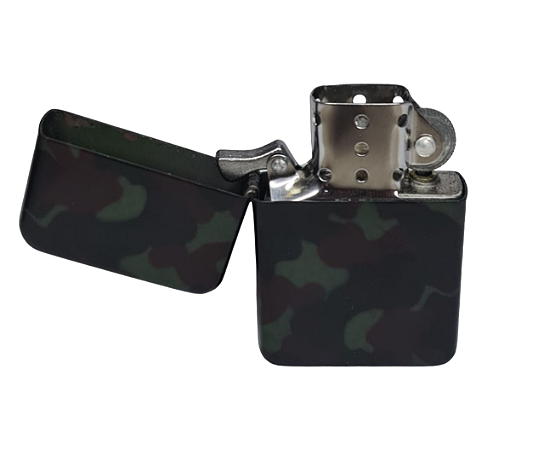 Isqueiro de metal camuflado estilo Zippo atacado