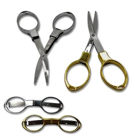 Tesoura dobrável de metal 100% ATACADO