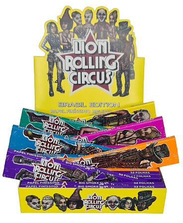 Caixa Seda Lion Rolling Circus Brasil Edition King Size White Slim
