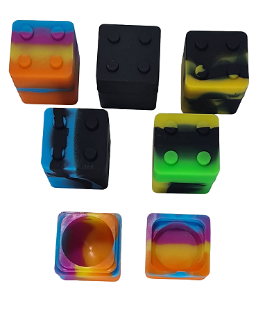 Slick de silicone 9ml container potinho de armazenamento Kit com 5