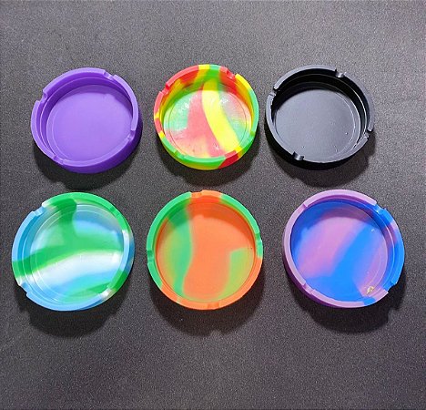Cinzeiro de silicone redondo Atacado Kit com 5 unidades