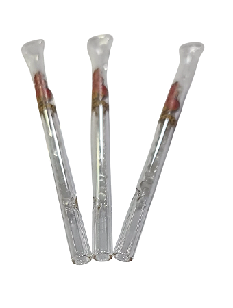 Piteira de vidro com esfera estampada Atacado Kit com 5