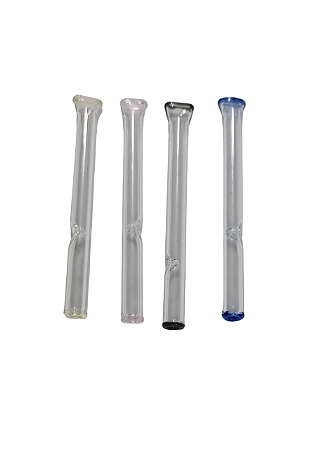 Piteira de vidro com bocal colorido Atacado Kit com 5 unidades