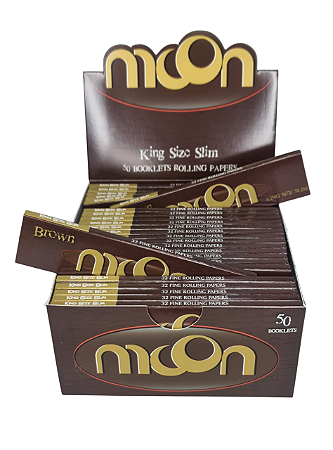 Caixa Seda Moon Brown King size slim Atacado
