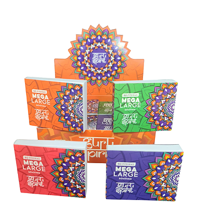 Caixa Piteira de papel Guru Spirit mega large Branca Atacado