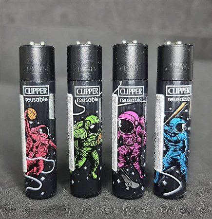 Isqueiro Clipper atacado coleção nova Astro Sports com 24 unidades