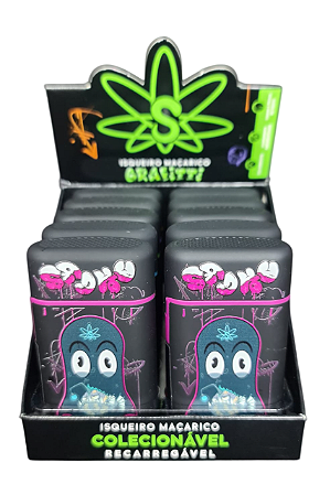 Caixa Isqueiro maçarico Sadhu Edição Limitada Grafitti com 10 unidades