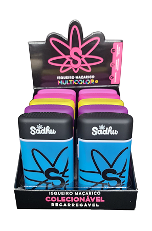 Caixa Isqueiro maçarico Sadhu Edição Limitada Multicolor 2 com 10 unidades
