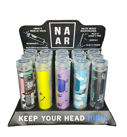 Caixa Maçarico Naar Classic 2 recarregável Atacado 15 unidades