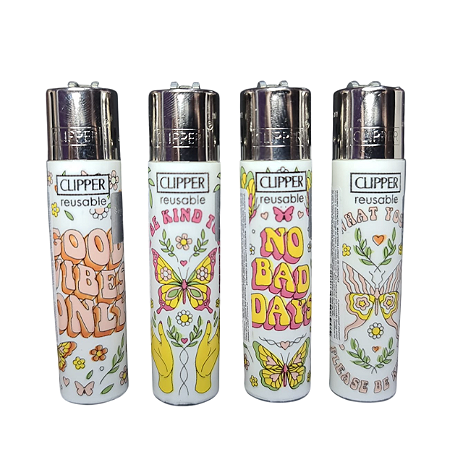 Isqueiro Clipper atacado coleção nova 70s Vibes com 24 unidades