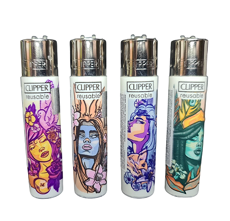 Isqueiro Clipper atacado coleção nova Godesses com 24 unidades