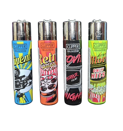 Isqueiro Clipper atacado coleção nova Hobby Mix com 24 unidades