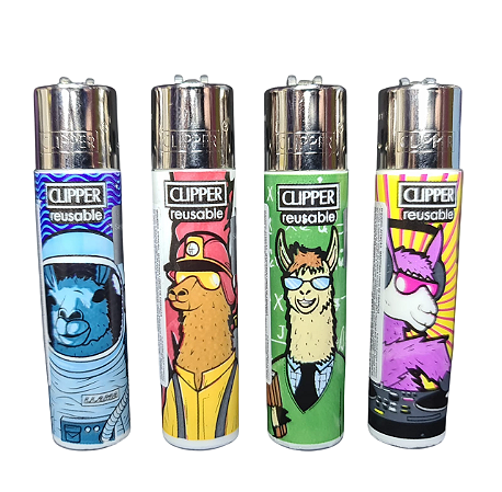 Isqueiro Clipper atacado coleção nova Lhama com 24 unidades