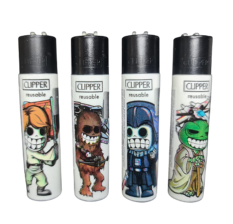 Isqueiro Clipper atacado coleção nova Space Warriors com 24 unidades