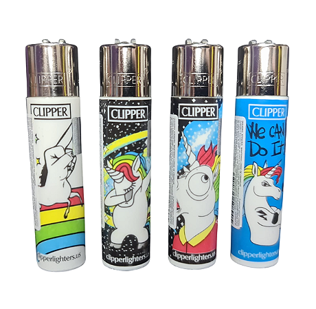 Isqueiro Clipper atacado coleção nova Unicorns com 24 unidades