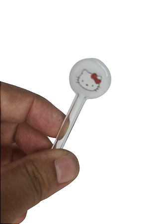 Piteira de vidro Hello Kitty inspiração diversas cores