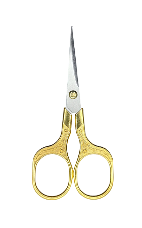 Tesoura de aço dourada afiada e resistente