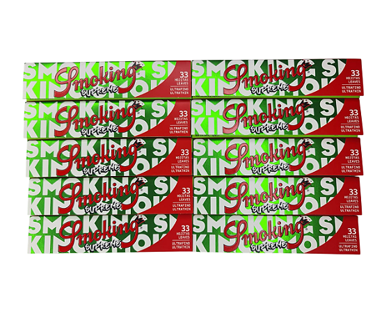 10 livretos Seda Smoking Supreme Original Atacado