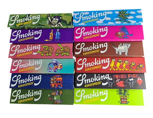 10 livretos Seda Smoking Kukuxumussu Original Atacado