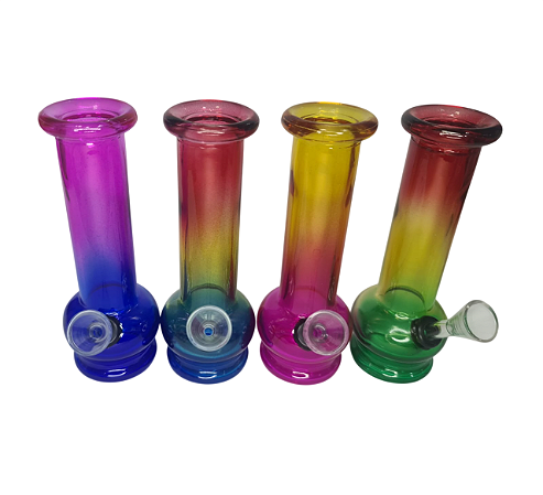 Bong de vidro grosso médio colorido