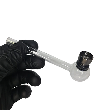 Pipe de vidro hibrido com bowl de metal pipe para hash