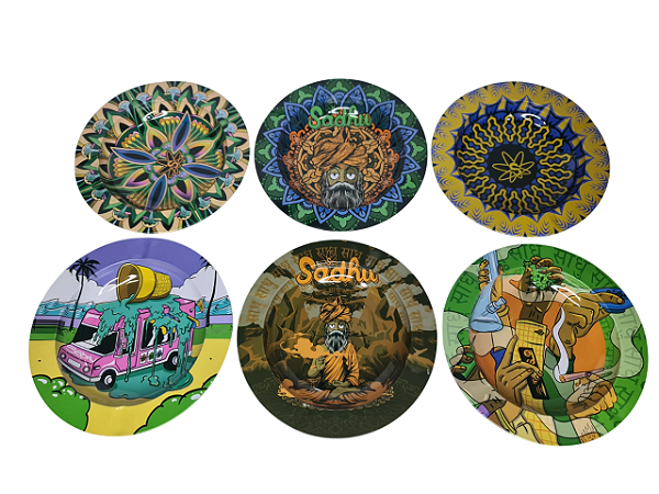 Cinzeiro de Metal Sadhu guru spirit diversas estampas
