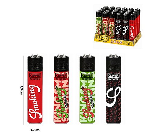 Display Isqueiro Clipper Edição LIMITADA Colab Smoking com 24 unidades